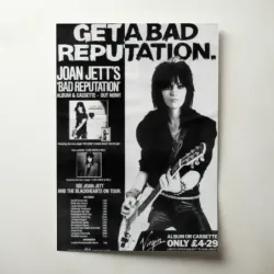 Joan Jett – Bad Reputation Fine Art Music Poster