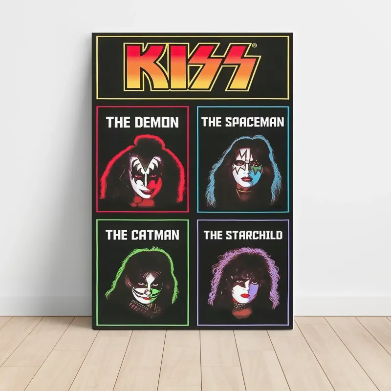 Kiss – The Demon The Spaceman The Catman The Starchild Fine Art Music Poster