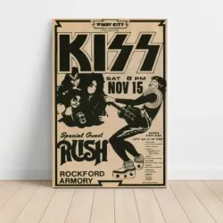 Kiss and Rush – Rockford Armory Fine Art Concert Poster