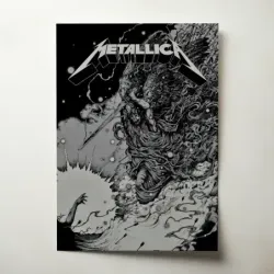 Metallica – Black and White Art Fine Art Music Poster