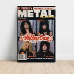 Mötley Crüe – Hit Parader's Metal Superstars 1990 Fine Art Music Poster