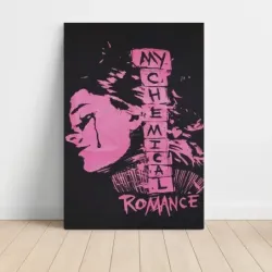 My Chemical Romance – Pink Stencil Portrait Fine Art Music Poster