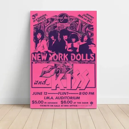 New York Dolls and Kiss – IMA Auditorium Flint Fine Art Concert Poster