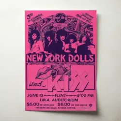 New York Dolls and Kiss – IMA Auditorium Flint Fine Art Concert Poster