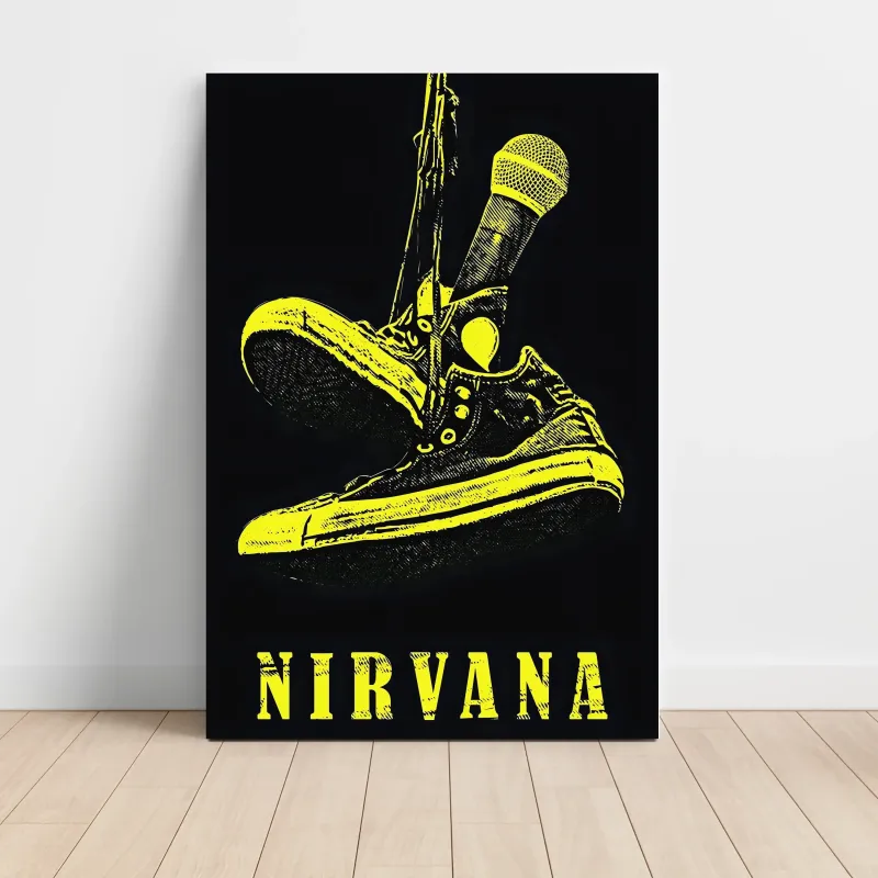 Nirvana – Sneakers and Microphone Fine Art Music Poster