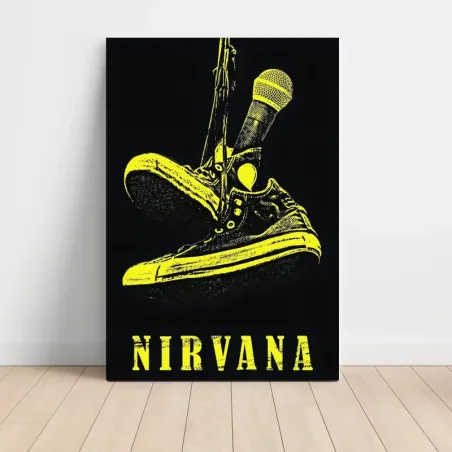 Nirvana – Sneakers and Microphone Fine Art Music Poster