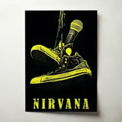 Nirvana – Sneakers and Microphone Fine Art Music Poster