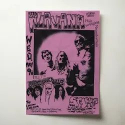 Nirvana – Staches Sub Pop Fine Art Concert Poster