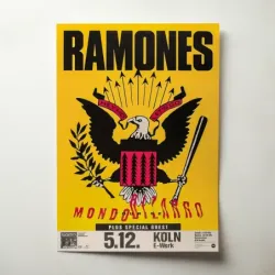 Ramones – Mondo Bizarro Tour 1992 Köln Fine Art Concert Poster