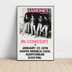 Ramones – Santa Monica Civic Auditorium 1978 Fine Art Concert Poster