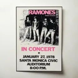 Ramones – Santa Monica Civic Auditorium 1978 Fine Art Concert Poster