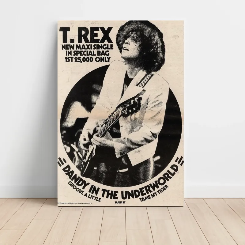 T. Rex – Dandy In The Underworld Fine Art Music Poster