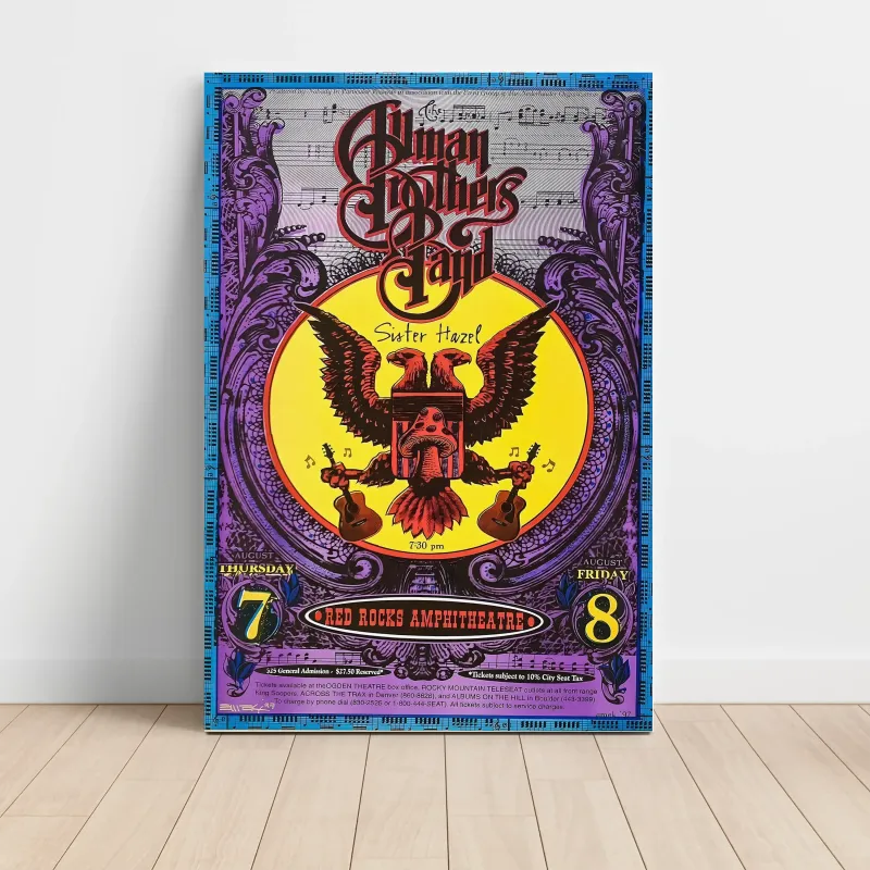The Allman Brothers Band – Red Rocks Amphitheatre Fine Art Concert Poster