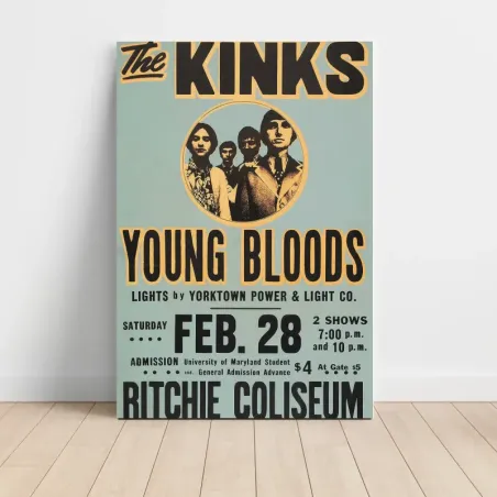 The Kinks – Ritchie Coliseum Maryland Fine Art Concert Poster
