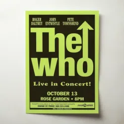 The Who – Rose Garden Fine Art Concert Poster