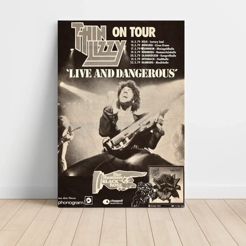Thin Lizzy – Live and Dangerous Tour 1979 Fine Art Concert Poster