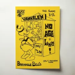 Van Halen – Barnacle Bills Fine Art Concert Poster