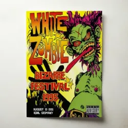 White Zombie – Bizarre Festival 1995 Fine Art Concert Poster