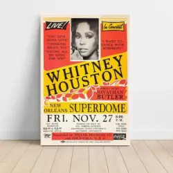 Whitney Houston – New Orleans Superdome Fine Art Concert Poster
