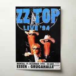 ZZ Top – Live 94 Essen Fine Art Concert Poster
