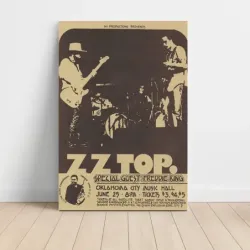 ZZ Top – Oklahoma City Music Hall Fine Art Concert Poster