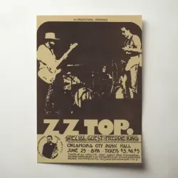 ZZ Top – Oklahoma City Music Hall Fine Art Concert Poster