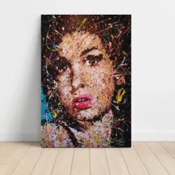 Amy Winehouse – Paint Splatter Portrait Fine Art Music Poster
