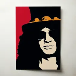 Guns N' Roses – Slash Silhouette Portrait Fine Art Music Poster