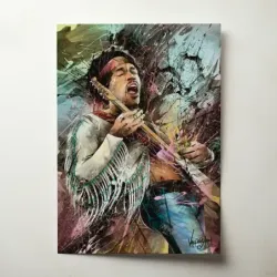 Jimi Hendrix – Splatter Painting Fine Art Music Poster