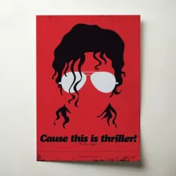 Michael Jackson – Thriller Minimalist Fine Art Music Poster