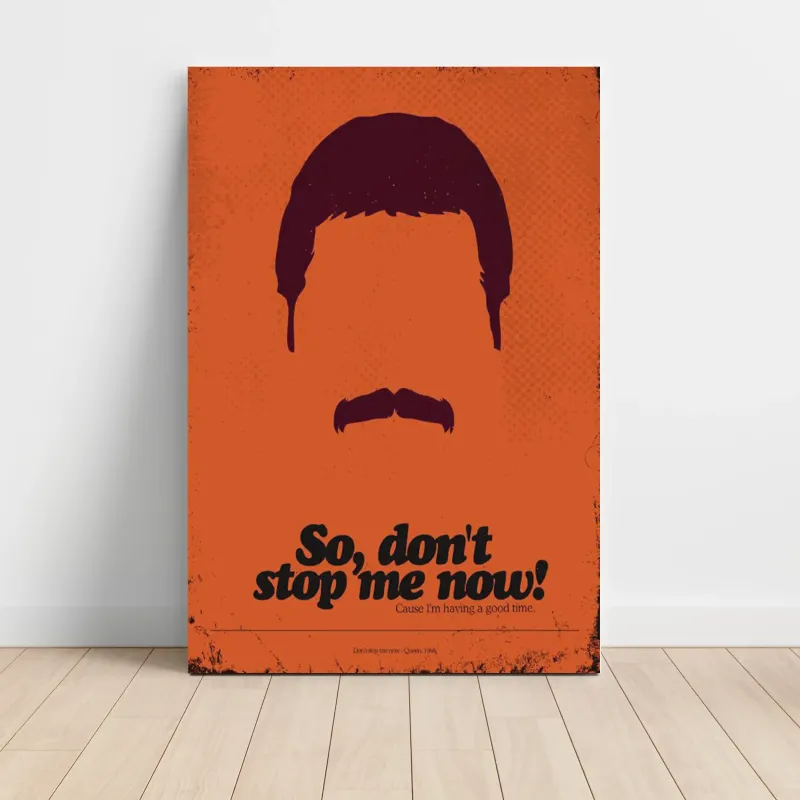 Queen – Don't Stop Me Now Minimalist Fine Art Music Poster