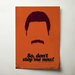Queen – Don't Stop Me Now Minimalist Fine Art Music Poster