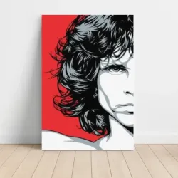 The Doors – Jim Morrison Red Portrait Panel 1 of 2 Fine Art Music Poster