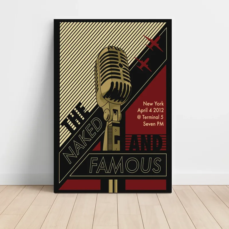The Naked and Famous – Terminal 5 New York 2012 Fine Art Concert Poster