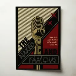 The Naked and Famous – Terminal 5 New York 2012 Fine Art Concert Poster