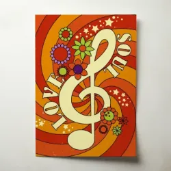 Music Art – Love Soul Treble Clef Fine Art Music Poster