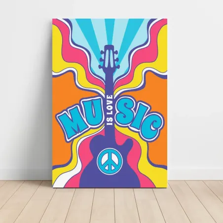 Music Art – Music Is Love Guitar Fine Art Music Poster