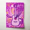 Music Art – Pink Swirl Guitar Fine Art Music Poster