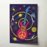 Music Art – Psychedelic Peace Guitar Fine Art Music Poster
