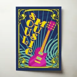 Music Art – Soul Music Guitar Fine Art Music Poster