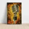Music Art – Vintage Microphone Painting Fine Art Music Poster