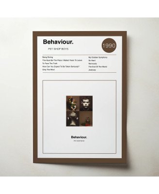 Pet Shop Boys – Behaviour Fine Art Album Poster