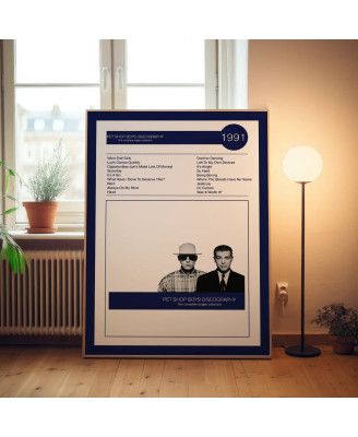 Pet Shop Boys – Discography (The Complete Singles Collection) Fine Art Album Poster