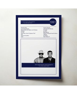 Pet Shop Boys – Discography (The Complete Singles Collection) Fine Art Album Poster
