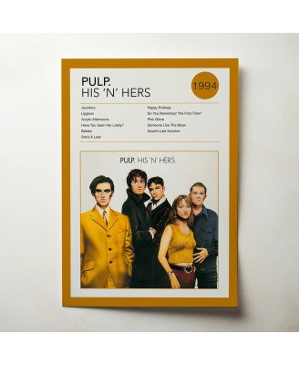 Pulp - His n Hers Fine Art Album Poster Wall Art