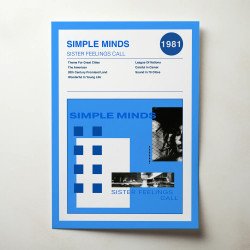 Simple Minds – Sister Feelings Call Fine Art Album Poster