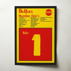 The Beatles - Number 1's Fine Art Album Poster