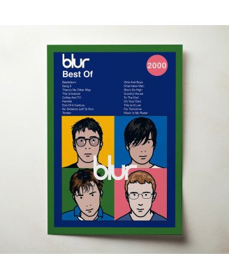 Blur - Best Of Fine Art Album Poster - Music Wall Decor