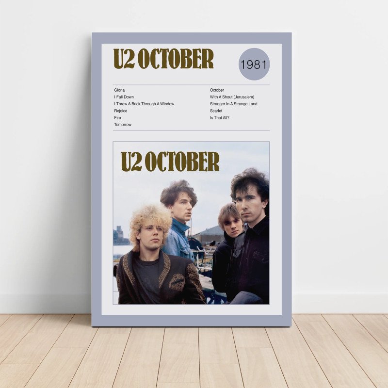 U2 – October Fine Art Album Poster Wall Art