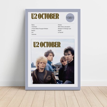 U2 – October Fine Art Album Poster Wall Art